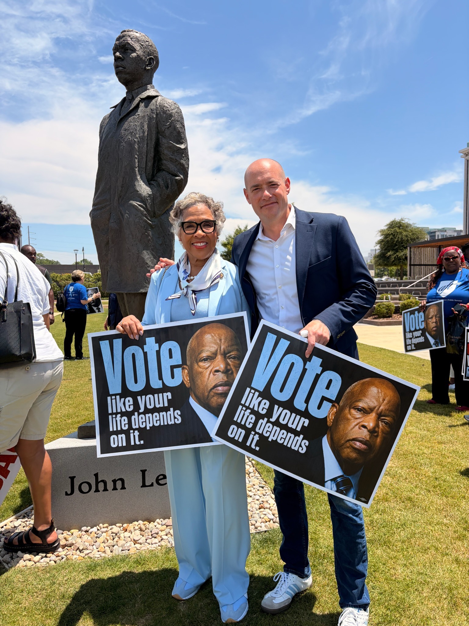 Landsman at Stop Voter Suppression event