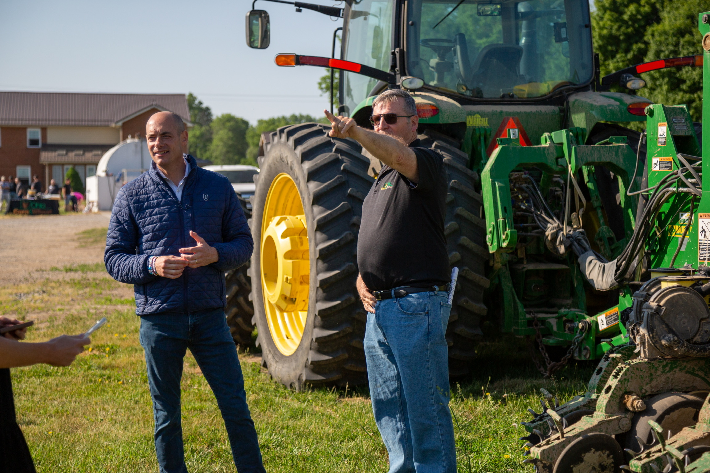 Congressman Landsman with a farmer